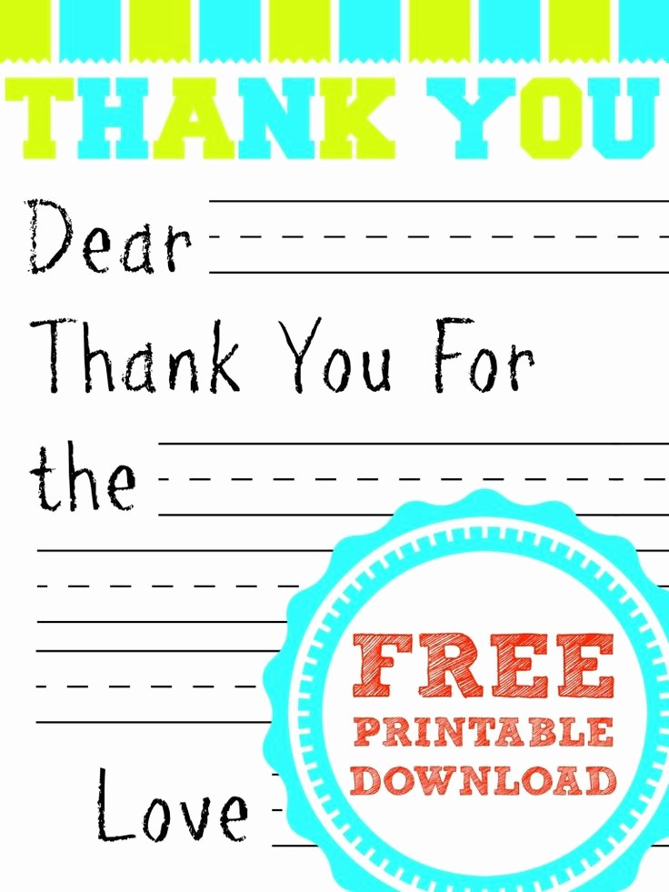 Thank You Note Card Template Inspirational Best 25 Printable Thank You Notes Ideas On Pinterest
