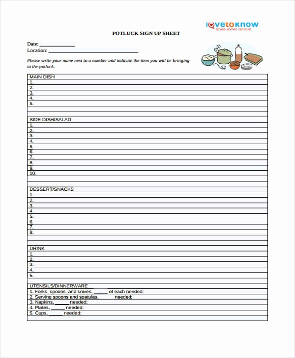 Thanksgiving Sign Up Sheet Printable Awesome Printable Thanksgiving Potluck Sign Up Sheet – Festival