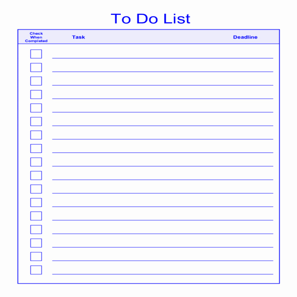 to do list template 2580