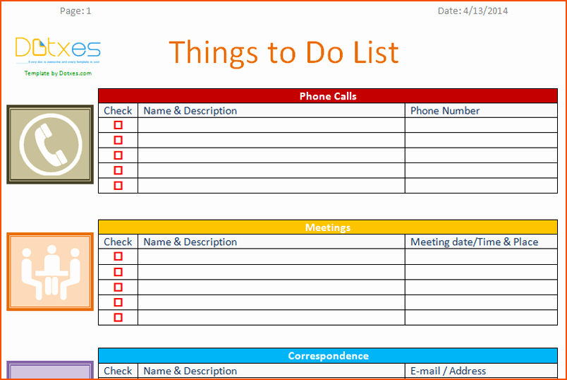 Things to Do Checklist Template Lovely 7 to Do Template Bookletemplate