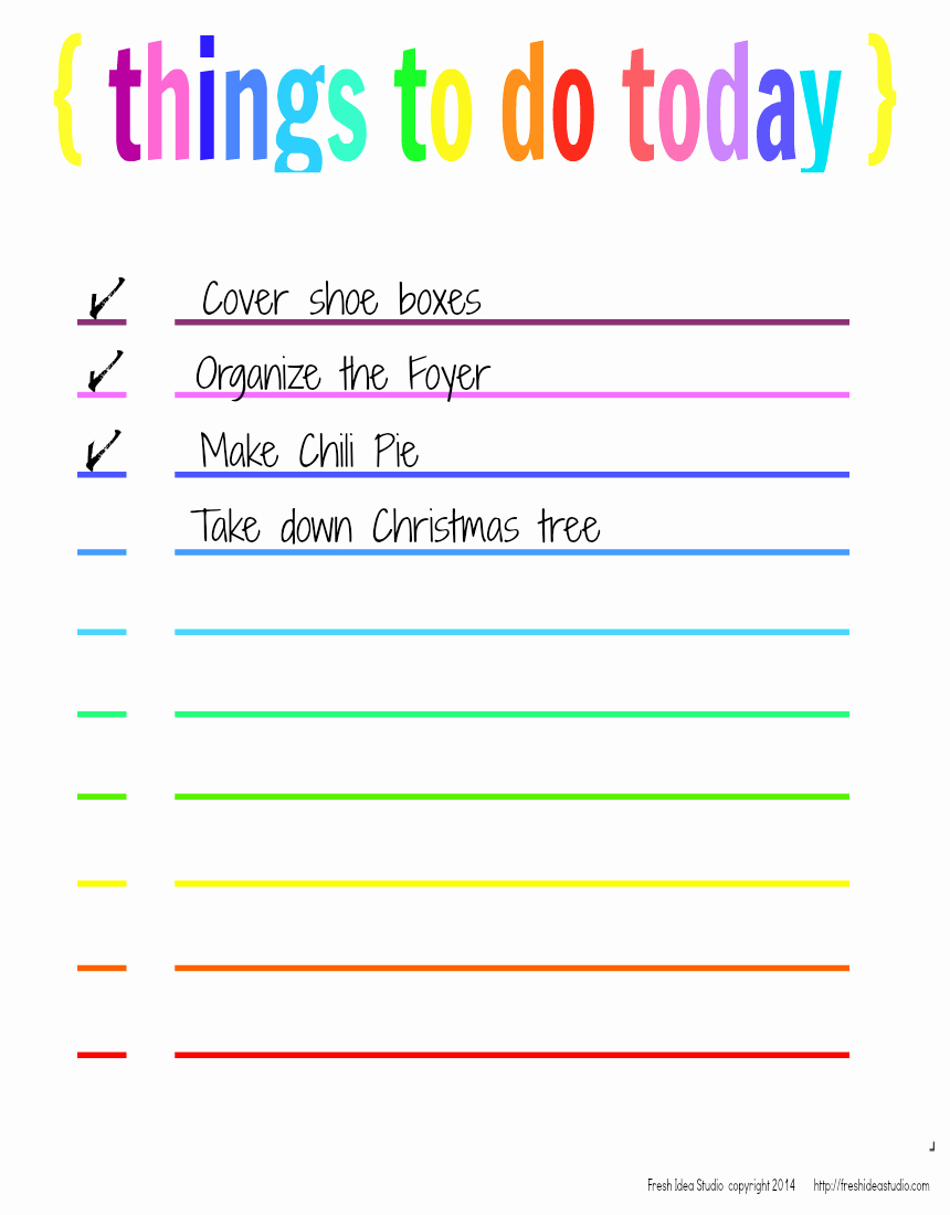 Things to Do Checklist Template Unique 6 Best Of Things to Do Template Printable Things