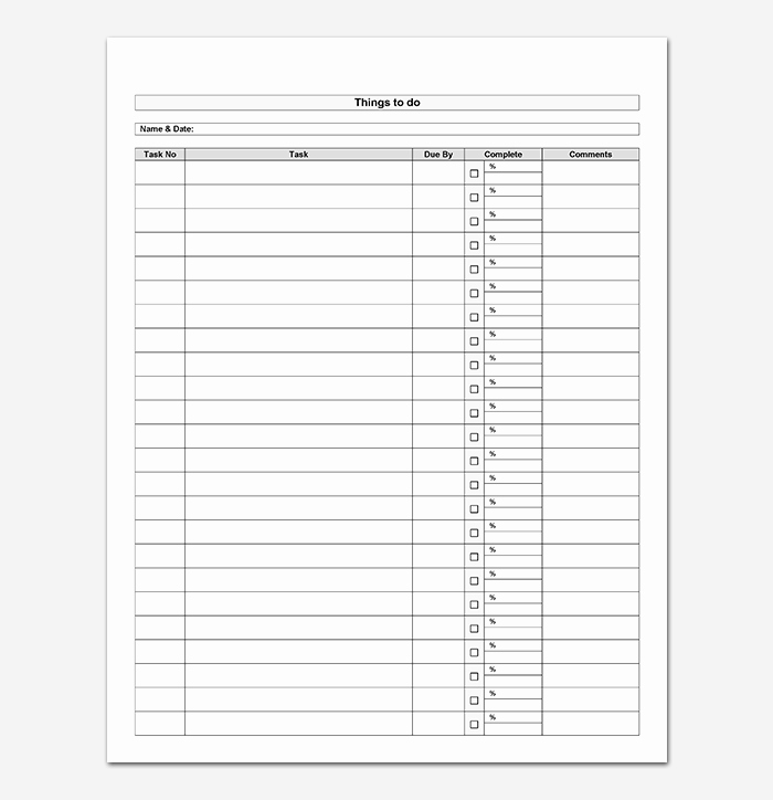 Things to Do Template Word Elegant to Do List Template 29 for Word Excel &amp; Pdf