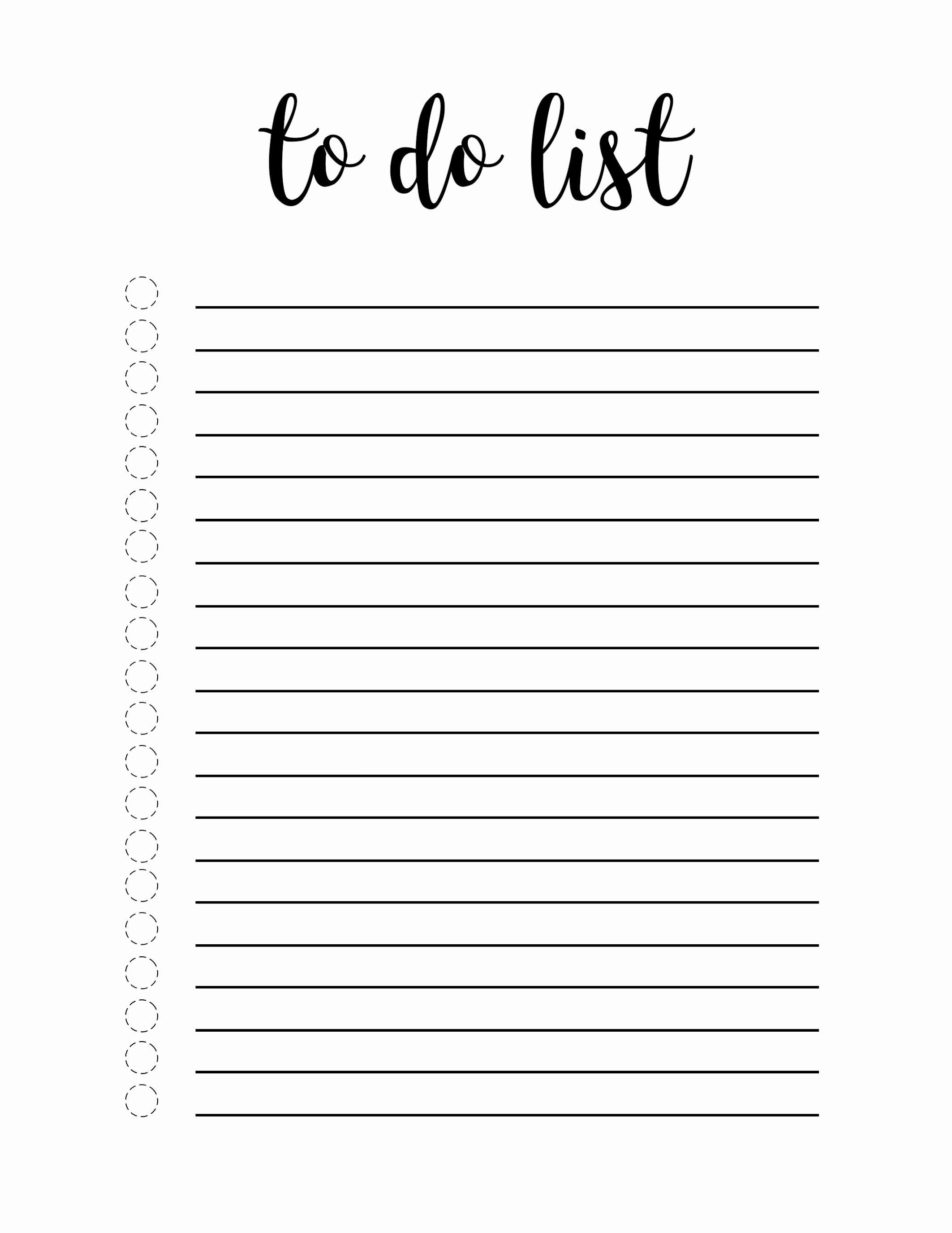 Things to Do Template Word Lovely Free Printable to Do List Template Paper Trail Design
