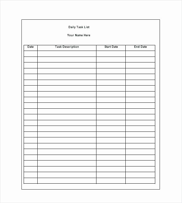 Things to Do Template Word Lovely Things to Do List Template Pdf Task Word Weekly todo