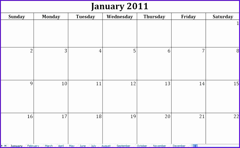 Three Month Calendar Template Excel Luxury 6 Monthly Excel Calendar Template Exceltemplates