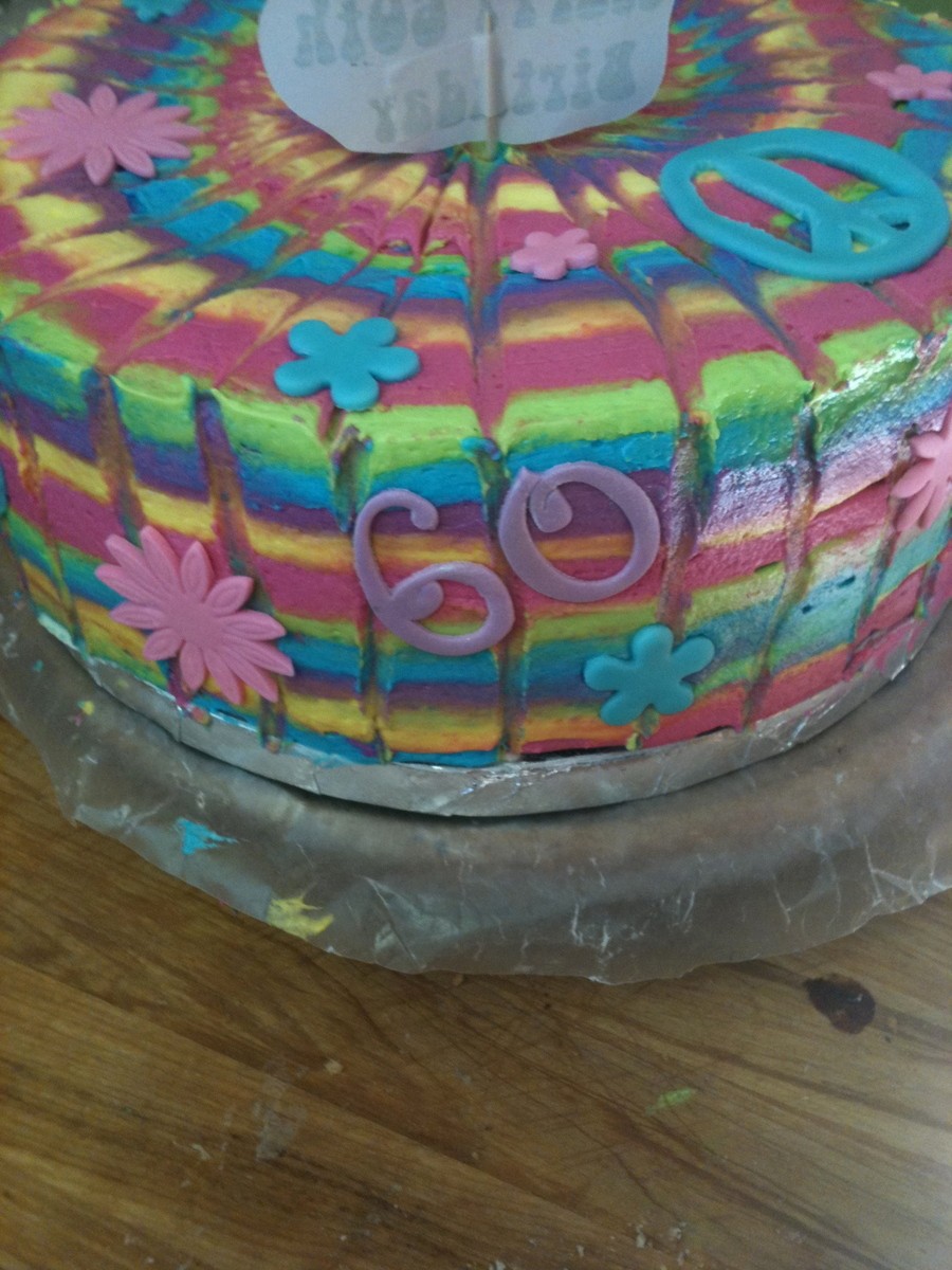 Tie Dye Happy Birthday Images Best Of Tie Dye 60th Birthday Cake Cakecentral