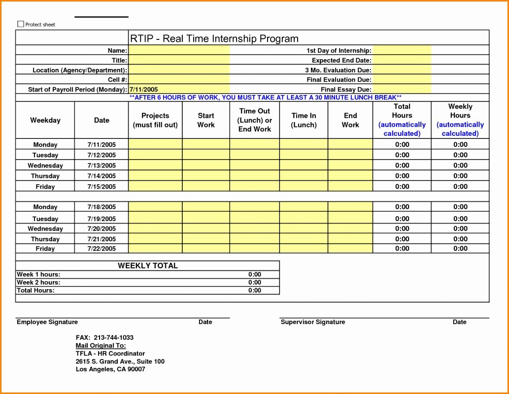 Time Card Template for Excel Luxury Excel Time Card Template