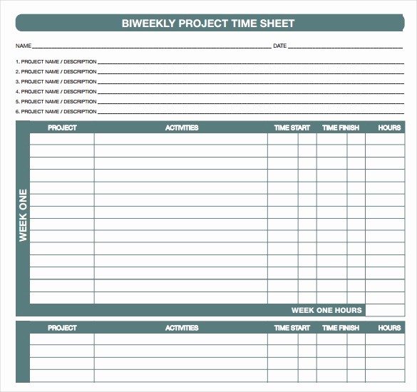 Time Card Template for Word Best Of 18 Bi Weekly Timesheet Templates – Free Sample Example