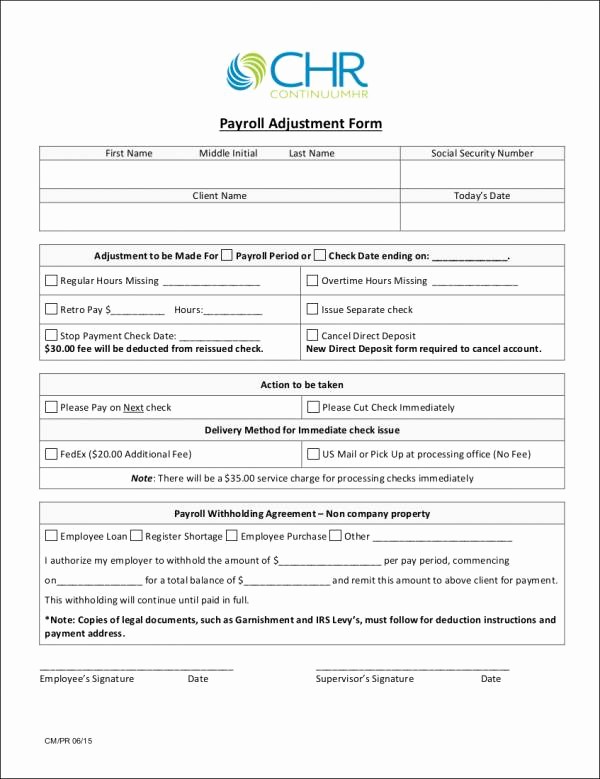 Time Clock Correction form Template Lovely Employee Time Adjustment form Related Keywords Employee