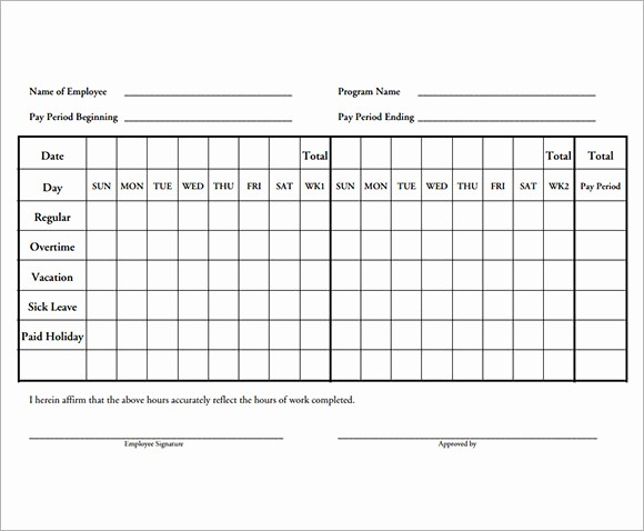 Time Log Sheet for Employees Awesome 13 Employee Timesheet Samples