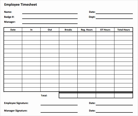 Time Log Sheet for Employees Awesome 9 Sample Employee Timesheet Calculator Templates