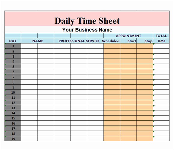 Time Log Sheet for Employees Inspirational Daily Time Sheet Printable Printable 360 Degree