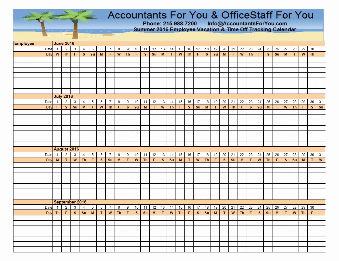 Time Off Calendar Template 2016 Fresh Search Results for “2013 Employee attendance Tracking