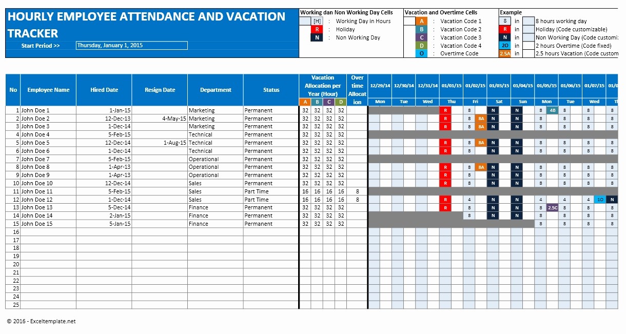 Time Off Calendar Template 2016 Luxury Search Results for “2016 Employee Vacation Tracker