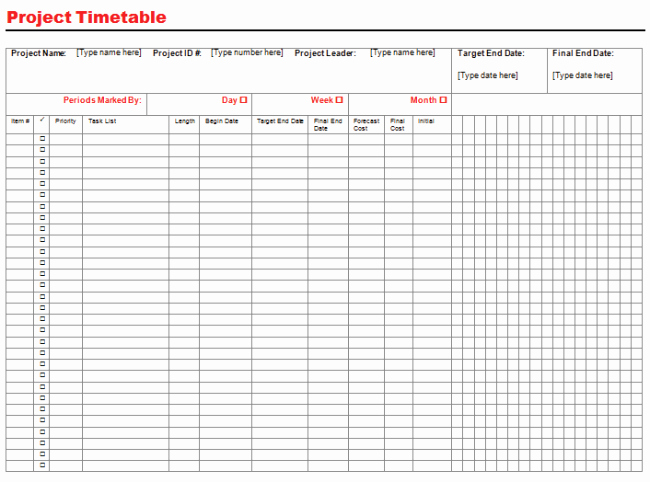 Timeline Templates for Microsoft Word New Project Timeline Template for Excel and Word