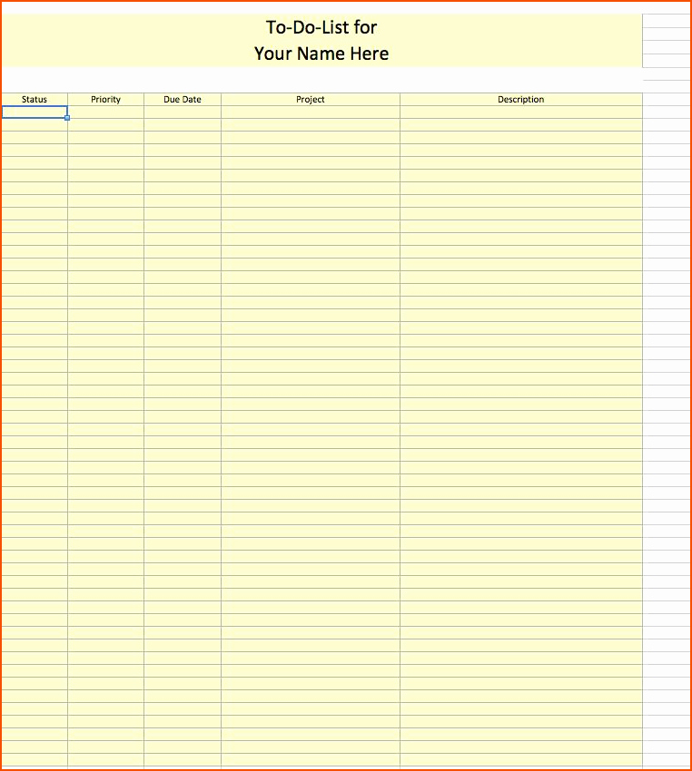 To Do List Excel Template Luxury 8 Excel to Do List Template Bookletemplate
