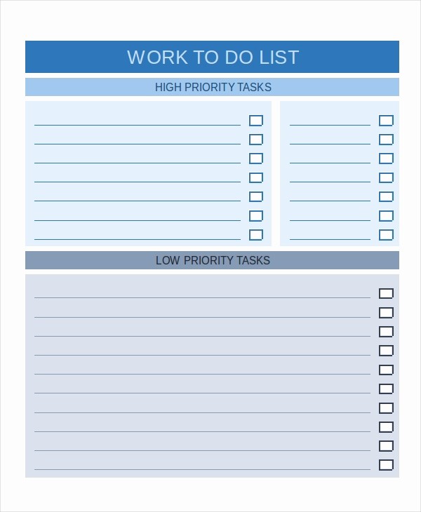To Do List Excel Templates Awesome to Do List 13 Free Word Excel Pdf Documents Download