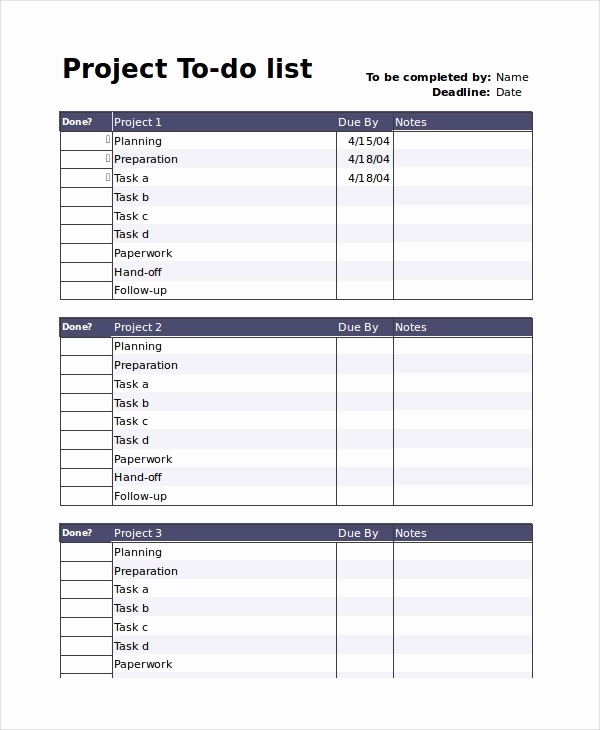 To Do List Excel Templates Luxury to Do List 13 Free Word Excel Pdf Documents Download