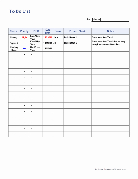 To Do List Excel Templates Unique Free to Do List Template for Excel Get organized