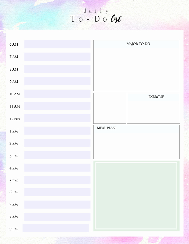 To Do List Free Templates Fresh Printable Daily to Do List Template to Get Things Done