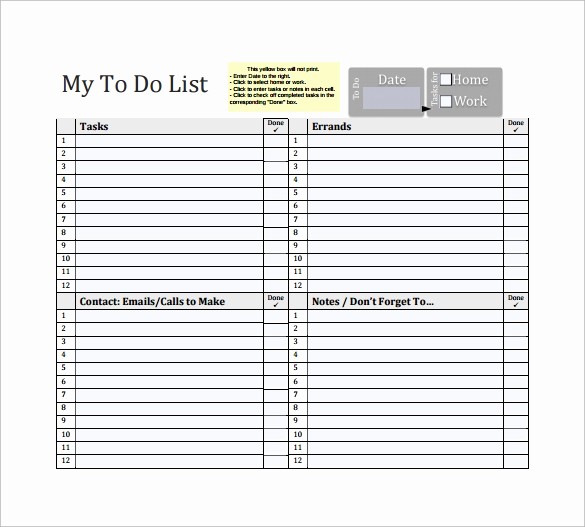 To Do List Free Templates Lovely 17 Sample to Do List Templates Download for Free