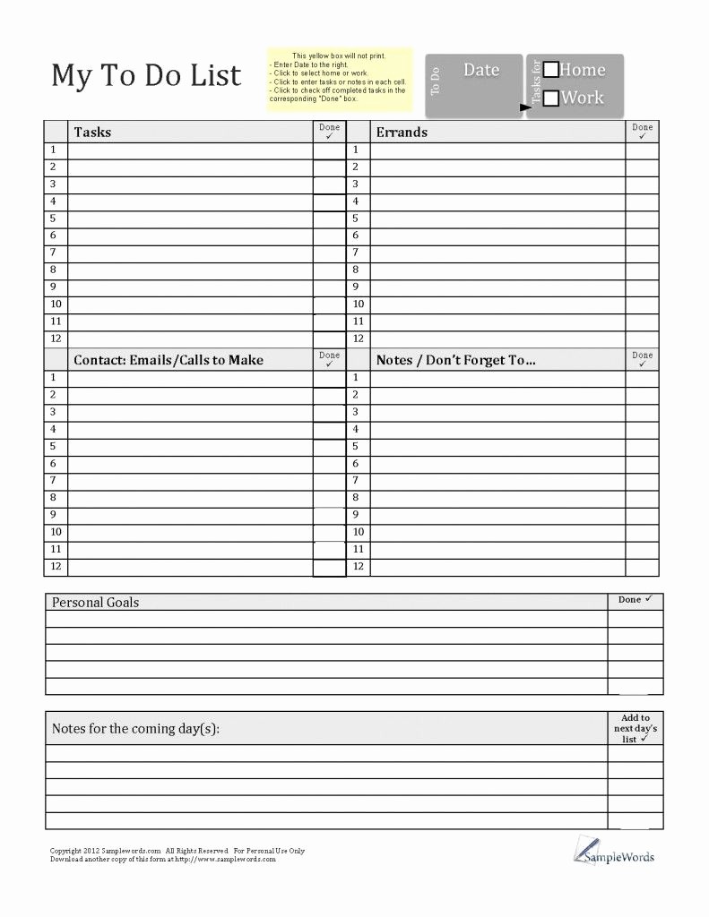 To Do List organizer Template Awesome Printable to Do List Pdf Fillable form for Free Download