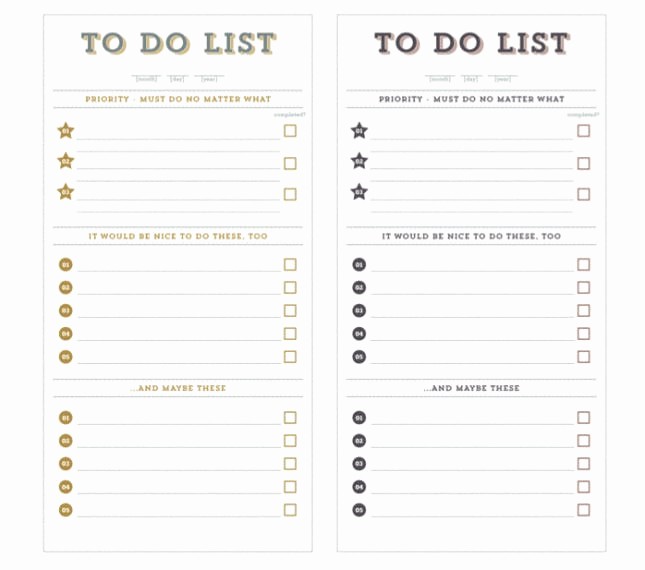 To Do List organizer Template Best Of No Excuses 20 Free Printable to Do Lists