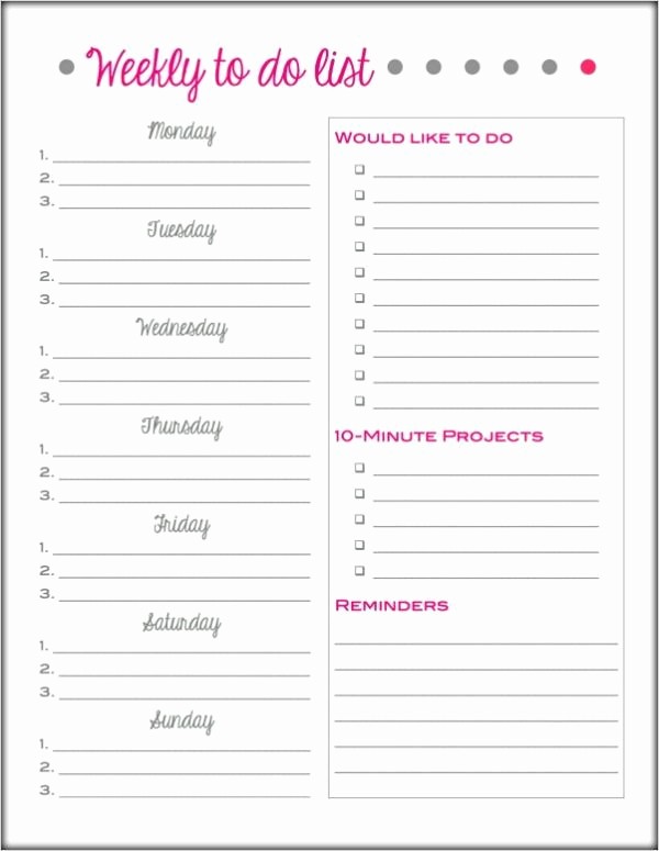 To Do List organizer Template Elegant Get organized with A Weekly to Do List