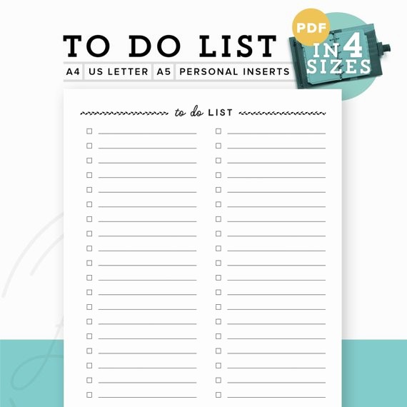 to do list printable to do list planner