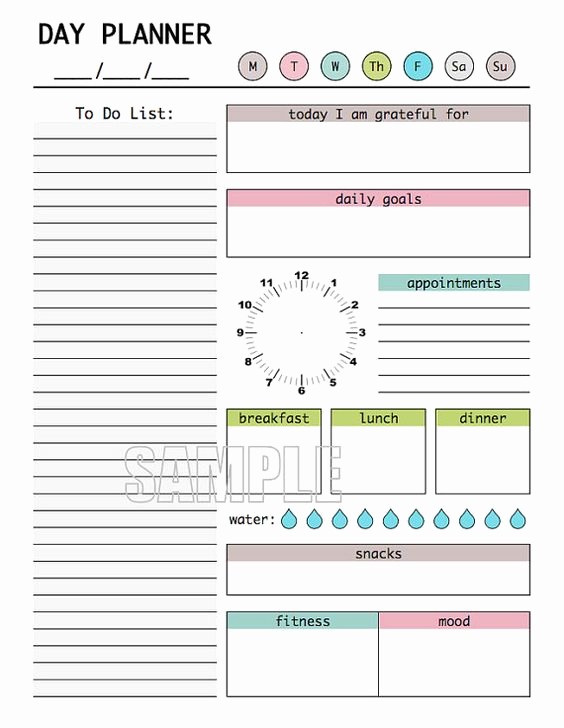 To Do List organizer Template Inspirational Day Planner Printable Editable Daily Planner Weekly