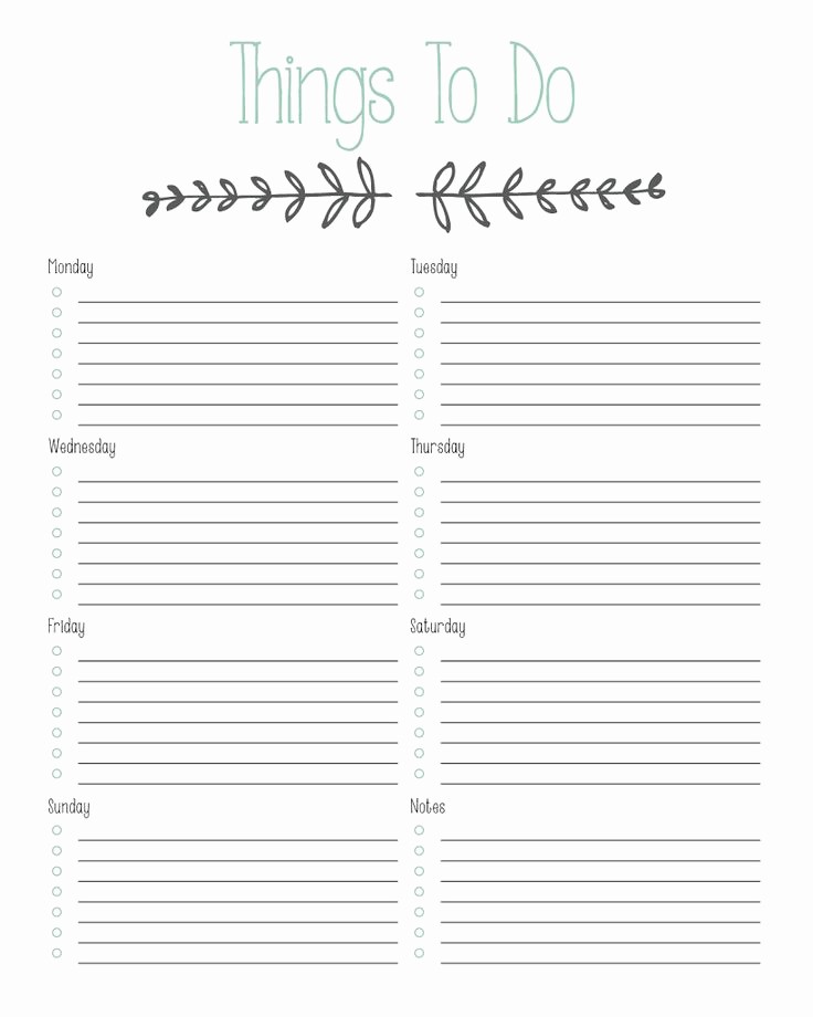 To Do List organizer Template Lovely 15 Printable 2018 to Do Lists
