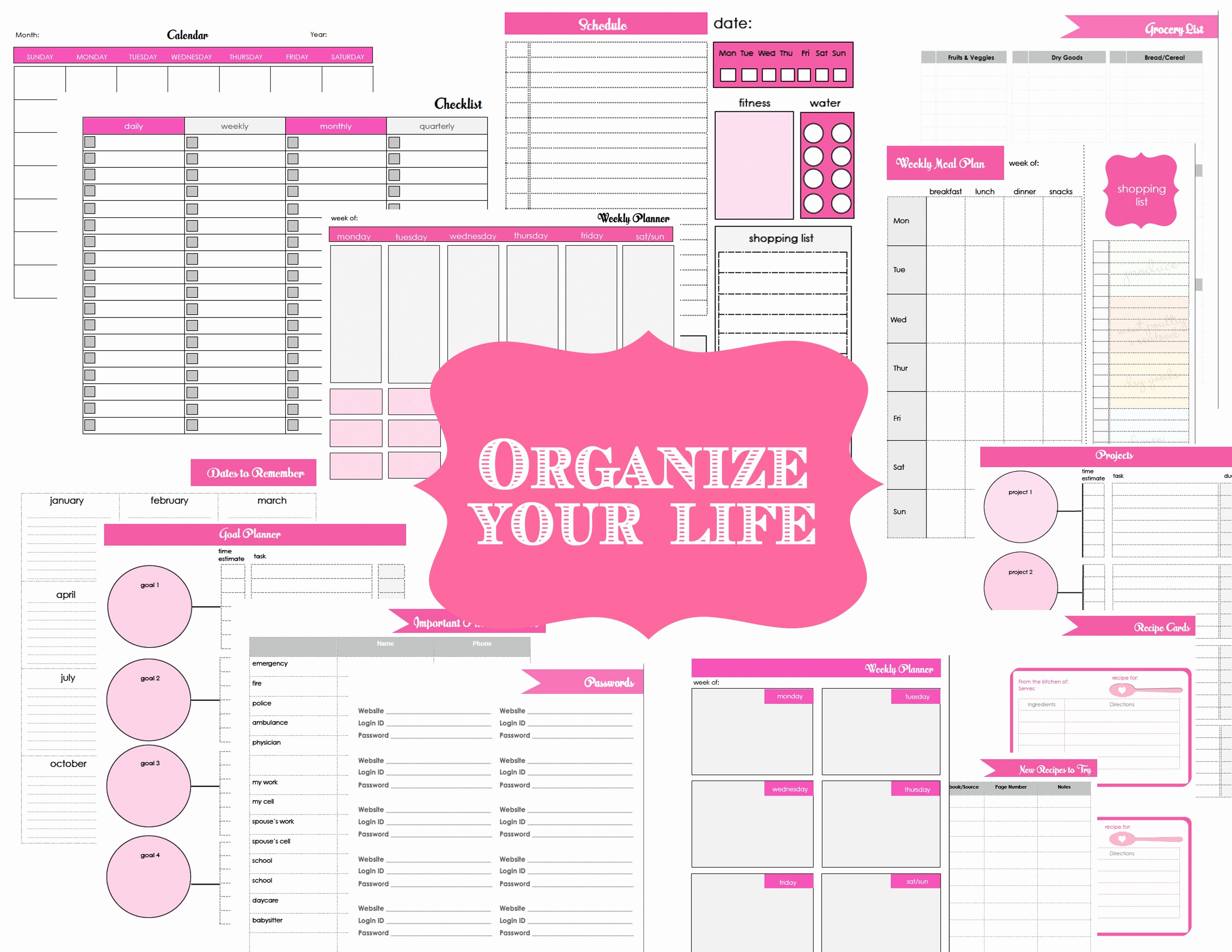 To Do List organizer Template Unique Get organized organizer Printable Sheets to Do List