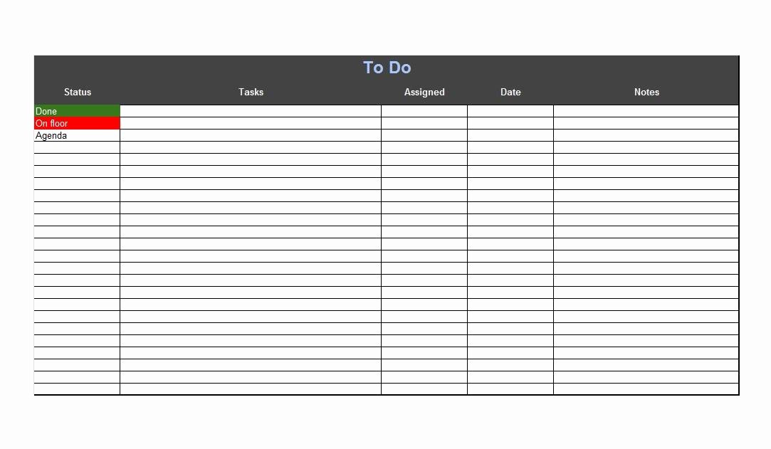 To Do List Templates Excel Inspirational 50 Printable to Do List &amp; Checklist Templates Excel Word