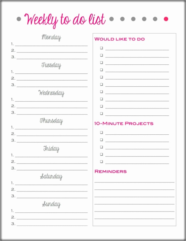 To Do List Weekly Template Luxury Laura S Plans Get organized with A Weekly to Do List