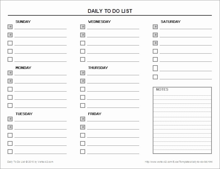 To Do List Weekly Template Unique Free Printable Daily to Do List Landscape Pdf From