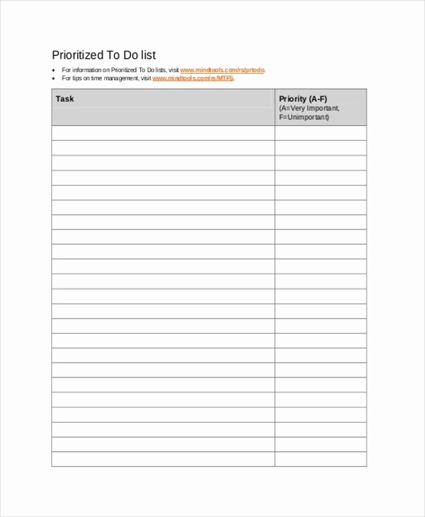 To Do List Word Doc Luxury Project List Template 7 Free Word Pdf Documents