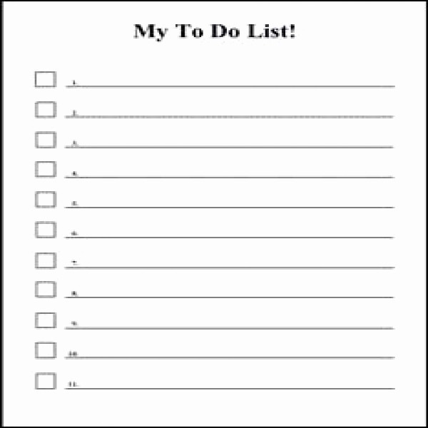 To Do Task List Template Lovely to Do List Template for Word