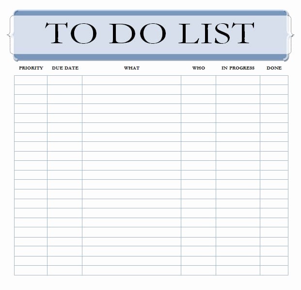 To Do Task List Template New 7 to Do List Templates Word Excel Pdf Templates
