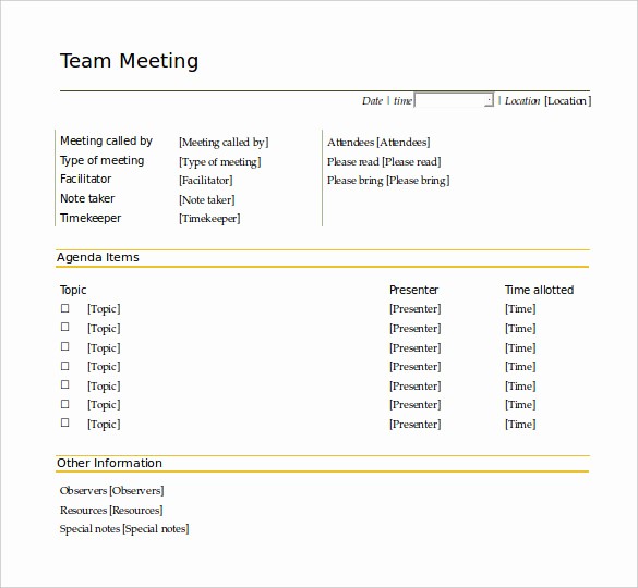 Training Agenda Template Microsoft Word Luxury 50 Meeting Agenda Templates Pdf Doc