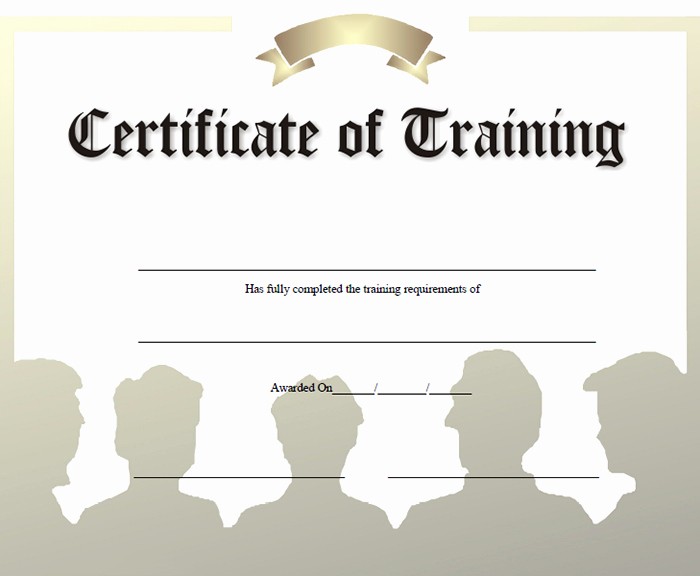 free training certificate templates