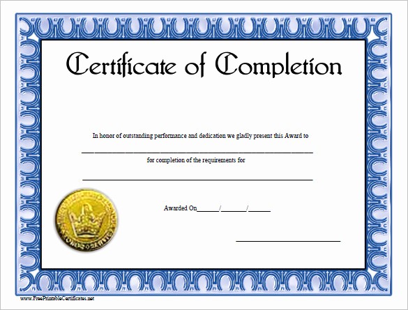 Training Certificate Template Free Download New 38 Pletion Certificate Templates Free Word Pdf Psd