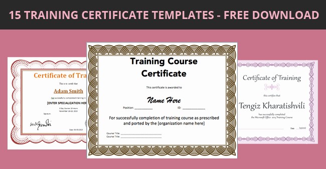 Training Certificates Templates Free Download Elegant 15 Training Certificate Templates Free Download Designyep