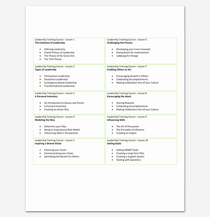 Training Course Outline Template Word Inspirational Training Program Outline Template 19 for Word &amp; Pdf