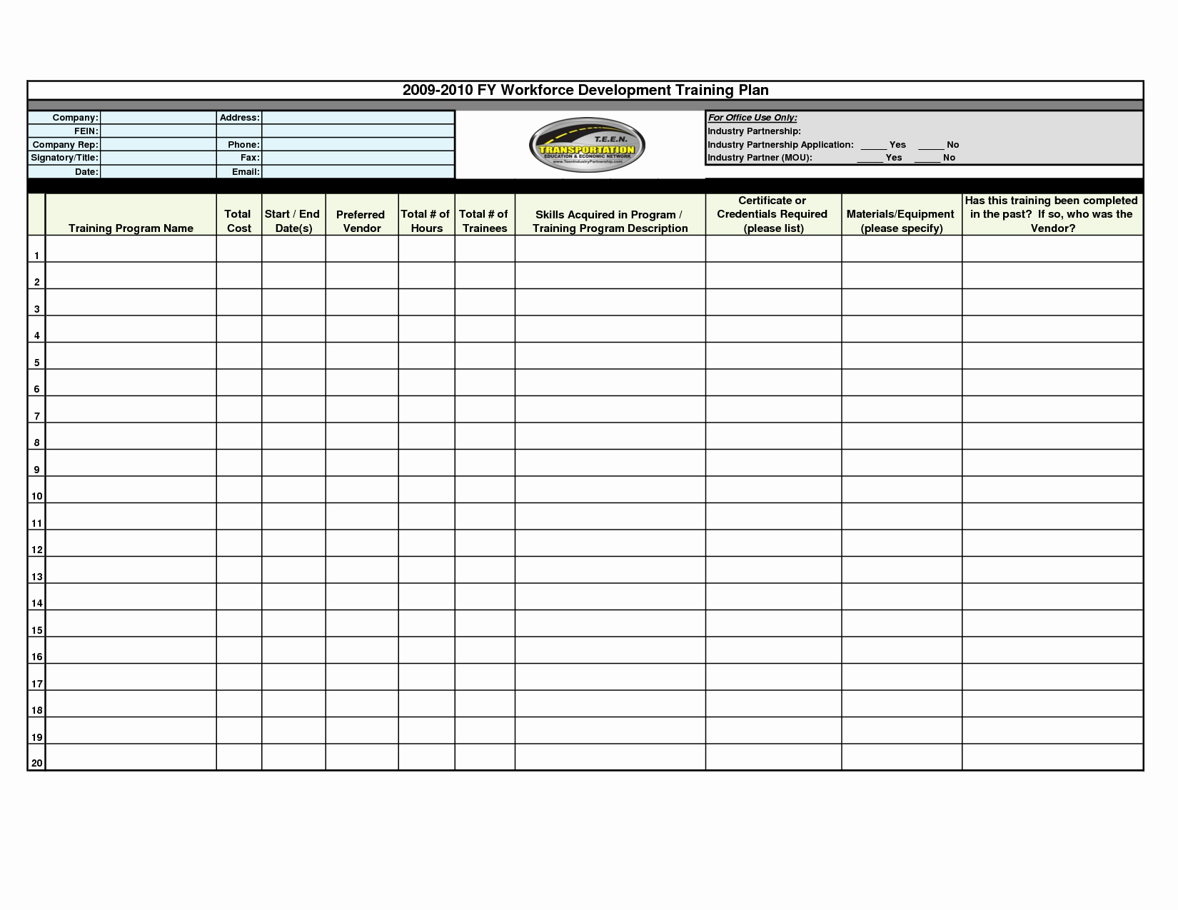 Training Plan Template Excel Download Fresh Plan Training Plan Template