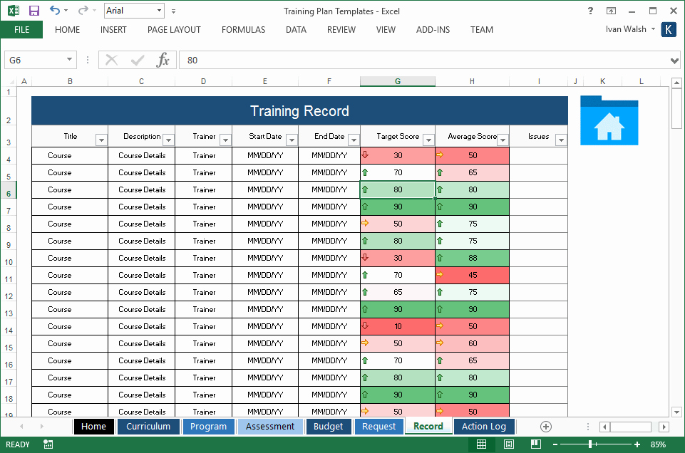 Training Plan Template Excel Download Fresh Training Plan Template – 20 Page Word &amp; 14 Excel forms