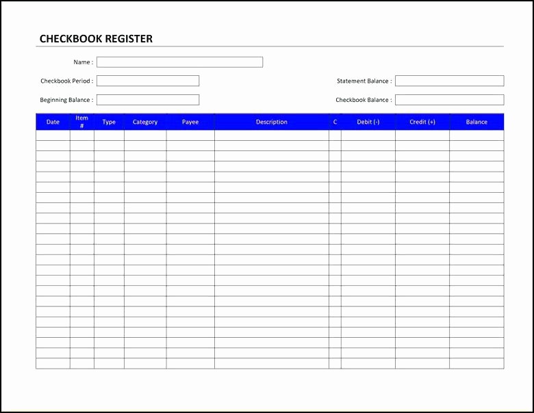 Transaction Register for Checking Account Inspirational Free Printable Check Register Full Page for Checkbook