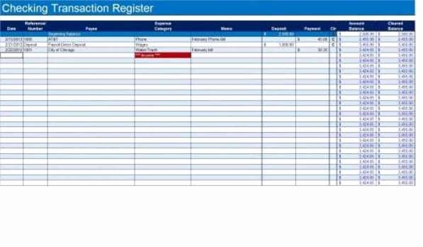 Transaction Registers for Checking Accounts Best Of 9 Excel Checkbook Register Templates Excel Templates
