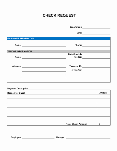 Travel Advance Request form Template Luxury 4 Cheque Request forms – Word Templates
