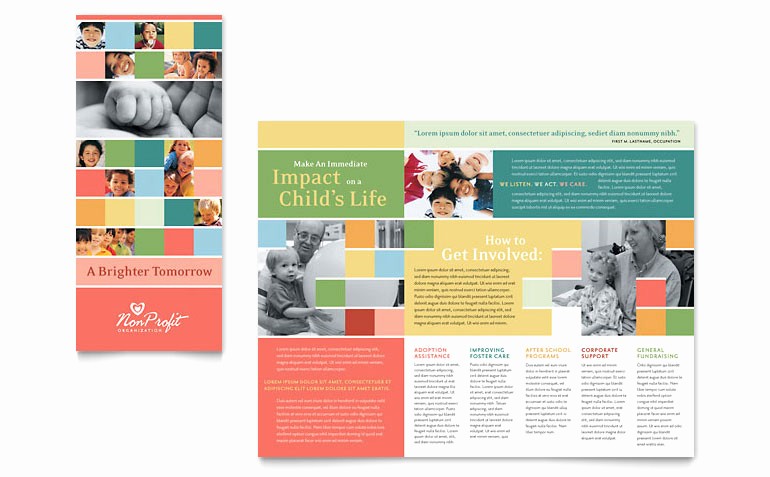Travel Brochure Template for Kids New Non Profit association for Children Brochure Template