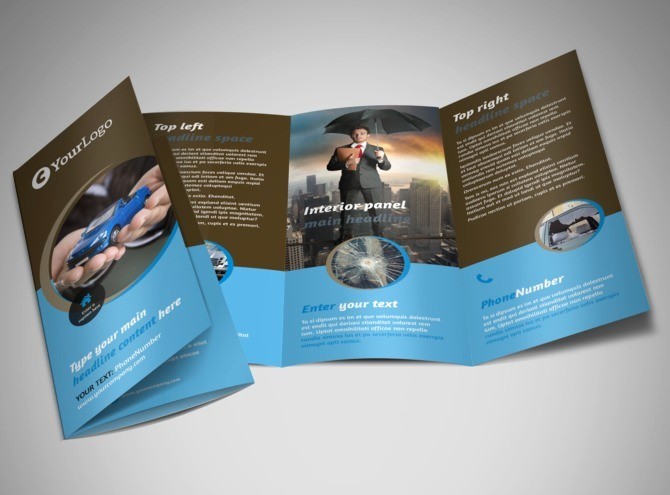 Tri-fold Brochure Examples Inspirational Reliable Auto Insurance Brochure Template